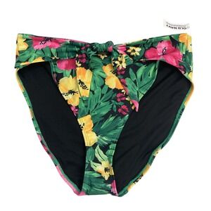 Old Navy Women Large Bikini Bottom Tropical Floral Mid Rise New with Tags